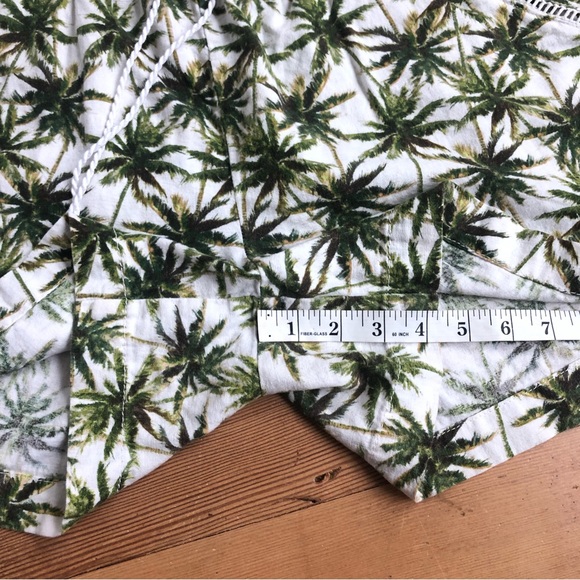 Linen blend Hawaiian tropical elastic waist shorts Sz XL - Picture 9 of 12